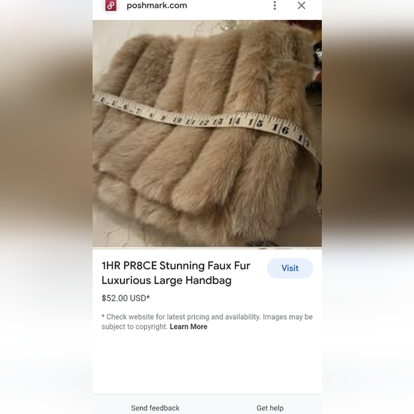 VINTAGE TERRY LEWIS animal print faux fur/fuzzy BAG - Picture 10 of 11